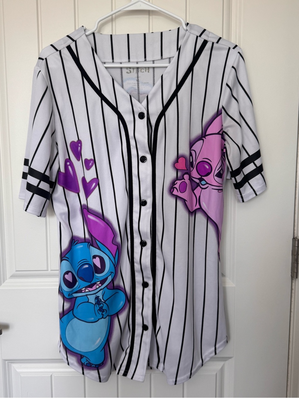 Disney Lilo & Stitch Angel Baseball Jersey Shirt XL